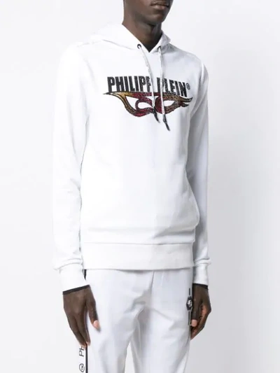 Shop Philipp Plein Flame Sweatshirt In White