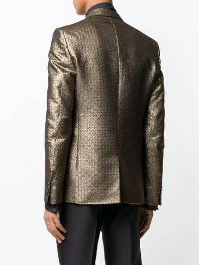 Shop Givenchy Monogram Jacquard Blazer In Gold