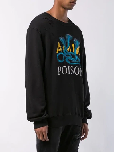 Shop Amiri Poison Print Sweatshirt In Black