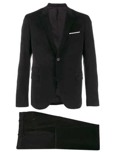 Shop Neil Barrett Two Piece Corduroy Suit In Black
