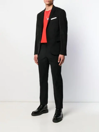 Shop Neil Barrett Two Piece Corduroy Suit In Black