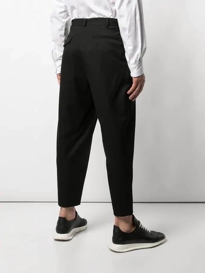 Shop Comme Des Garçons Homme Deux Wide Leg Trousers In Black