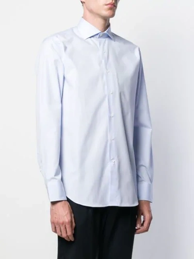 Shop Canali Long-sleeved Shirt In Blue