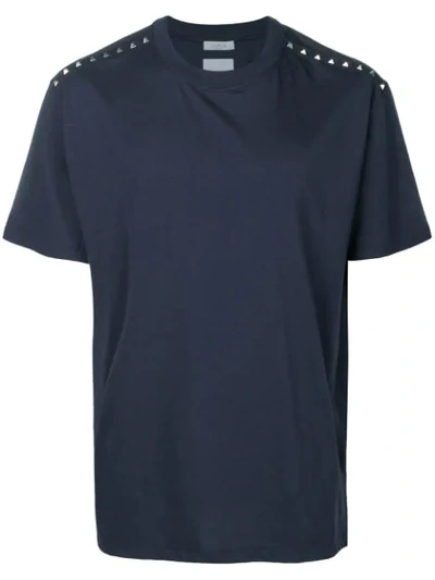 Shop Valentino Rockstud T-shirt In Blue