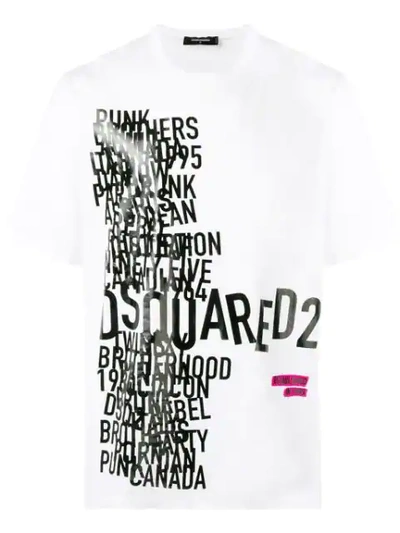 Shop Dsquared2 Word Print T-shirt In White