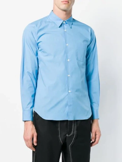 Shop Comme Des Garçons Shirt Boys Back-print Shirt - Blue