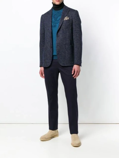 Shop Etro Tailored Straight-leg Trousers In Blue