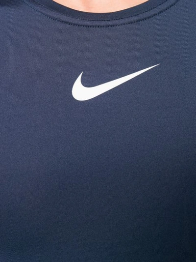 Shop Nike Short-sleeved Compression Top - Blue