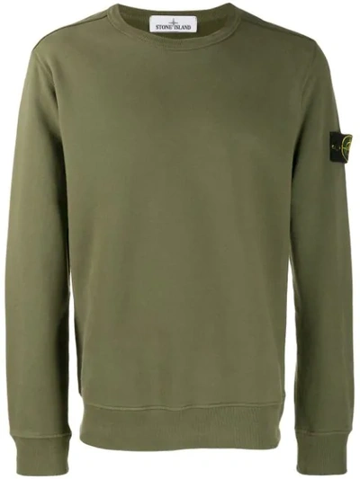 Shop Stone Island Classic Sweatshirt In V0058 Olive