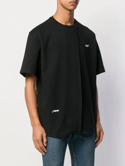 Shop Ader Error Oversized Patchwork T-shirt In Black