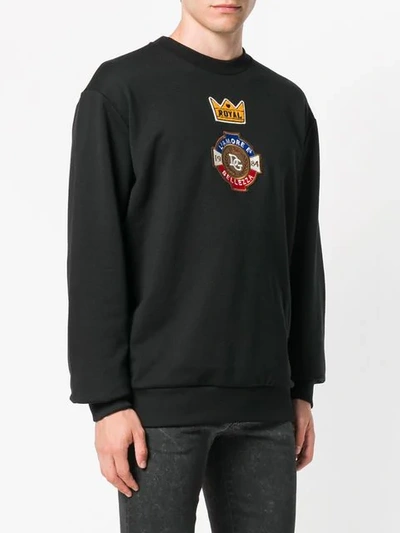 Shop Dolce & Gabbana Sweatshirt Mit Patches - Schwarz In Black