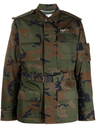 OFF-WHITE CAMOUFLAGE FIELD JACKET - 绿色