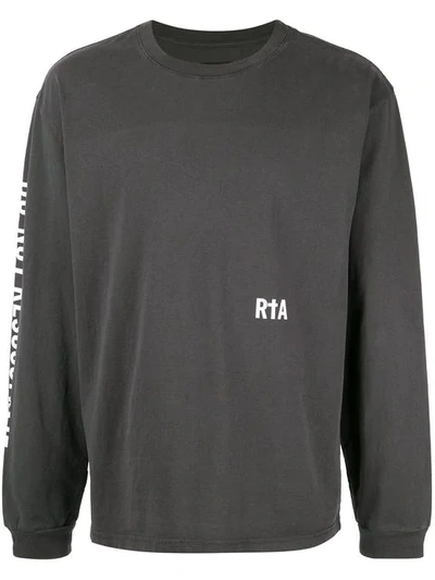 Shop Rta Organ Donor Sweatshirt In Grey