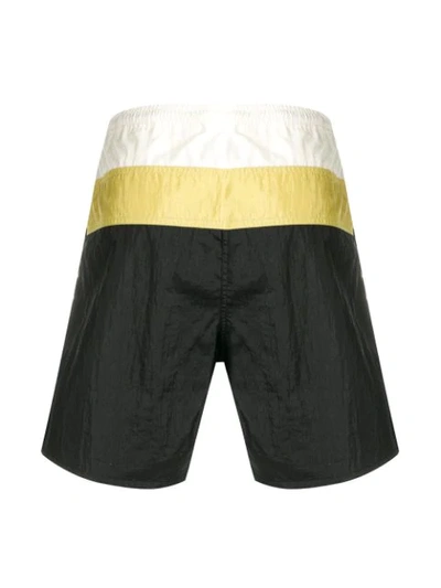 Shop Ambush Striped Swim Shorts In Black