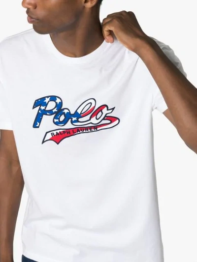 Shop Polo Ralph Lauren Logo Printed T-shirt In White