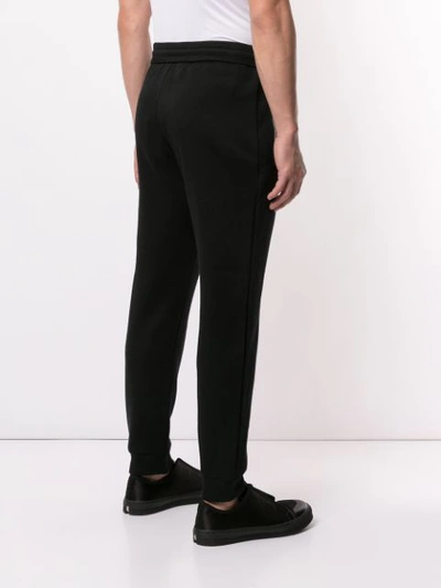 Shop Giorgio Armani Basic Track Trousers In Black