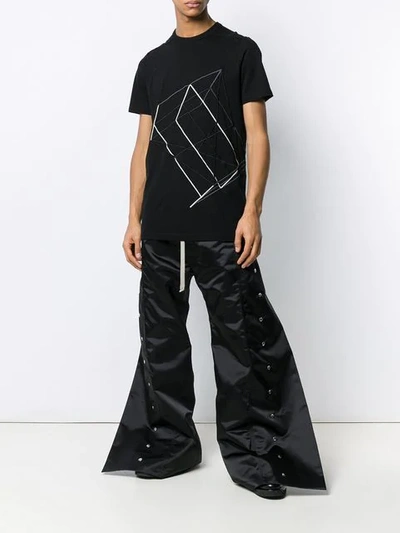 RICK OWENS SUPER WIDE LEG TROUSERS - 黑色