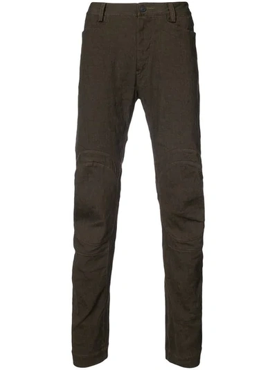 Shop Ziggy Chen Straight Leg Trousers In Brown