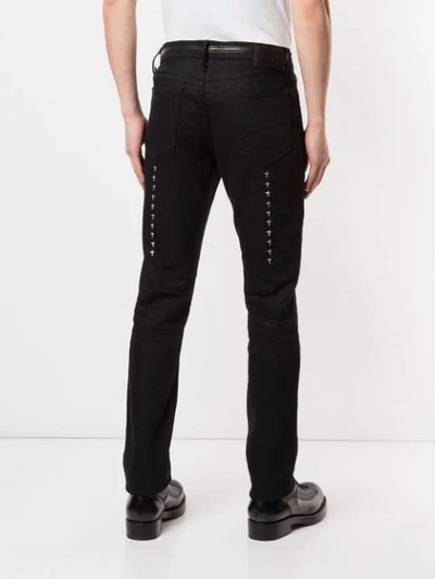 Shop Rta Belted Skinny Jeans In Black