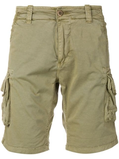 Shop Alpha Industries Slim-fit Cargo Shorts In Green