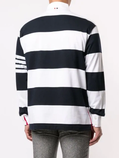 Shop Thom Browne Oversized Rugby Polo Shirt In White