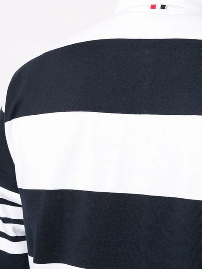 Shop Thom Browne Oversized Rugby Polo Shirt In White