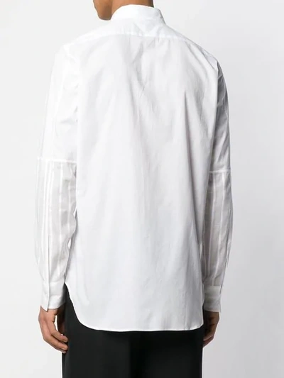 Shop Ann Demeulemeester Striped Sleeves Shirt In White