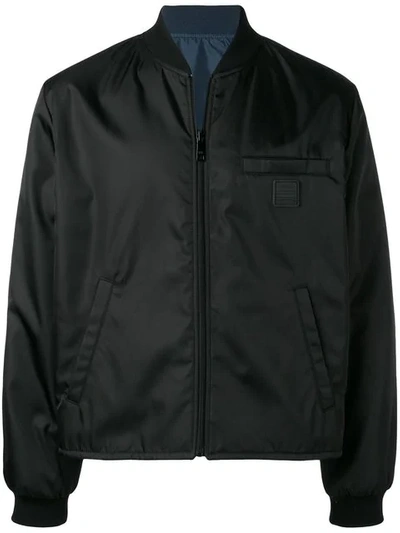 Shop Prada Zipped-up Bomber Jacket In Black