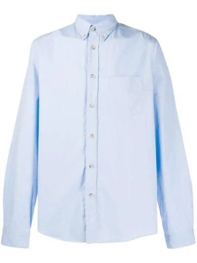 Shop Acne Studios Isherwood Soft Pop Shirt In Blue