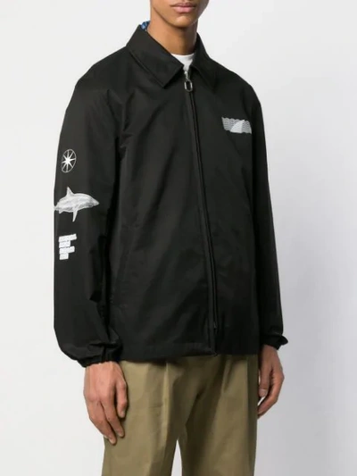 Shop Lanvin Logo Lightweight Jacket In Black