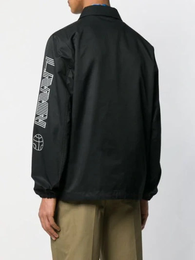 Shop Lanvin Logo Lightweight Jacket In Black