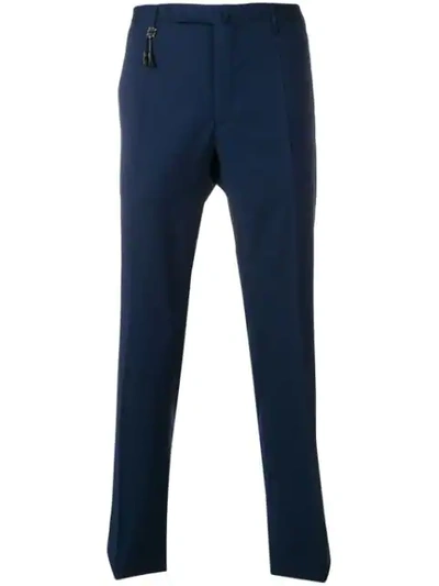 Shop Incotex Classic Tailored Trousers In Blue