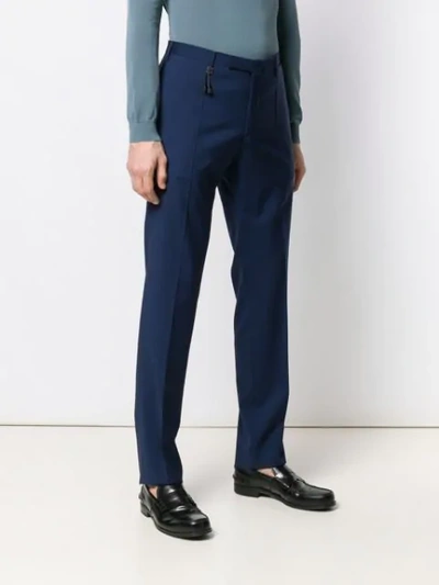 Shop Incotex Classic Tailored Trousers In Blue