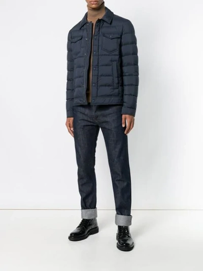 padded button-up jacket