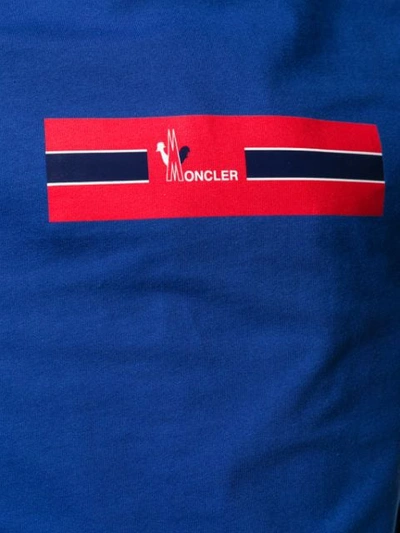 Shop Moncler Printed Logo T In Blue
