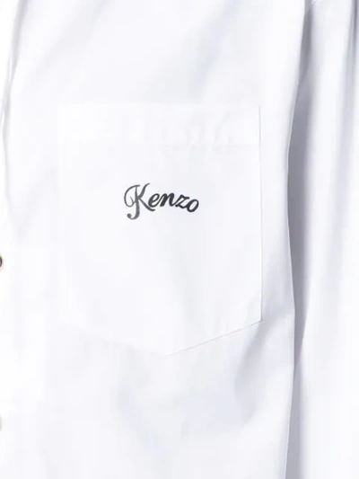 Shop Kenzo Tiger Embroidered Jacket In White