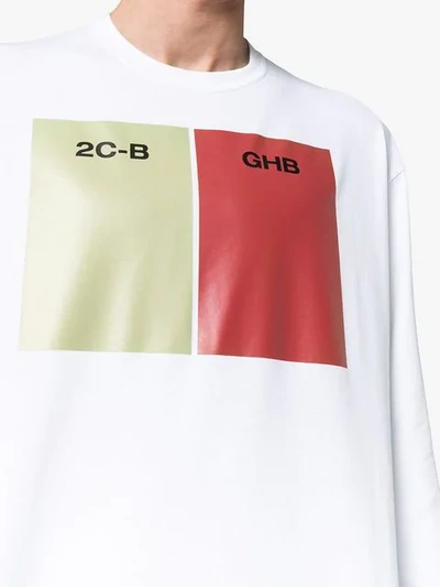Shop Raf Simons 2cb Ghb Print Cotton T Shirt In White