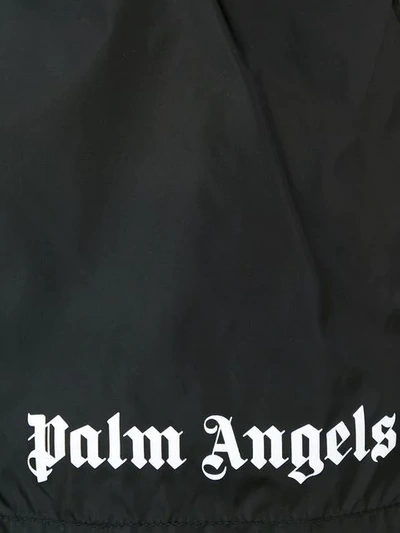 Shop Palm Angels Logo Swimming Shorts In Black
