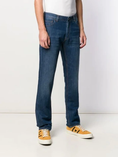 Shop Etro Straight Jeans In Blue