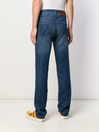 Shop Etro Straight Jeans In Blue