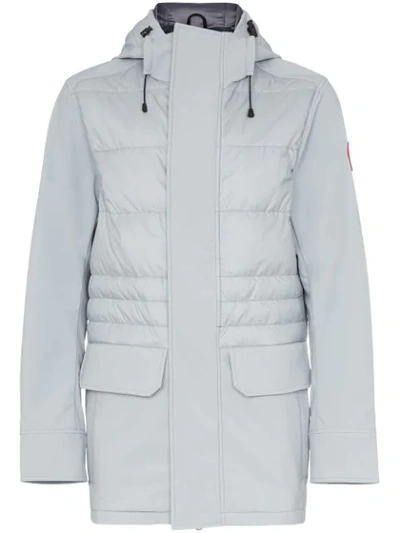 Shop Canada Goose Breton Hooded Feather Down Jacket In Grey