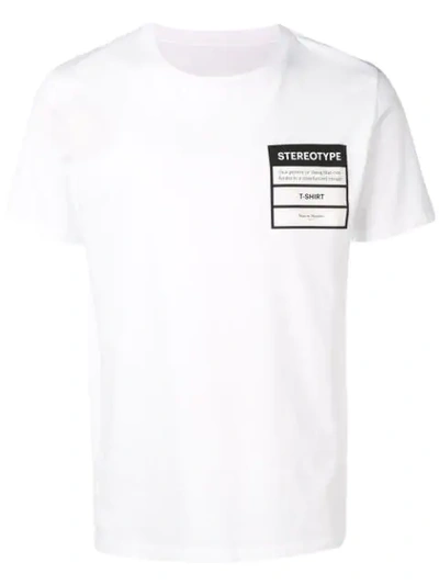 boliger at fortsætte Havanemone Maison Margiela Stereotype Crewneck T-shirt In White | ModeSens