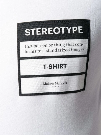Shop Maison Margiela 'stereotype' Patch T-shirt In White
