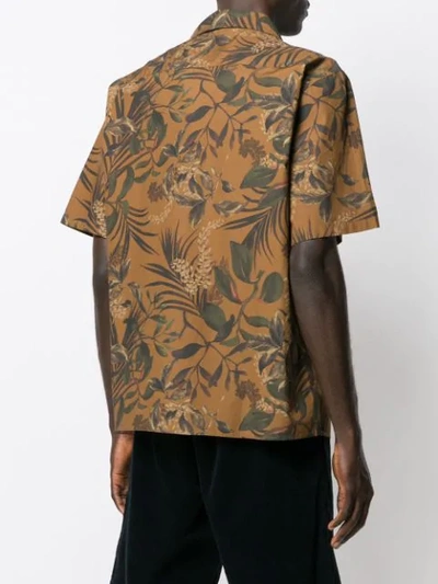 Shop Norse Projects Floral Short-sleeve Shirt In Brown