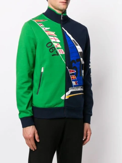 Polo Ralph Lauren Printed Zipped Jacket In Blue