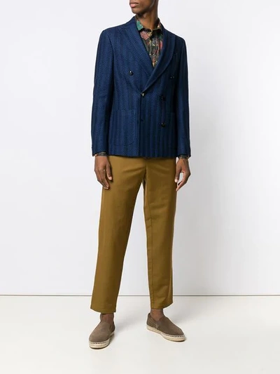 Shop Etro Straight Trousers In Brown