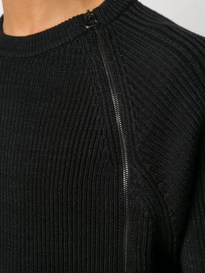 Shop Lanvin Side Zip Sweater In Black
