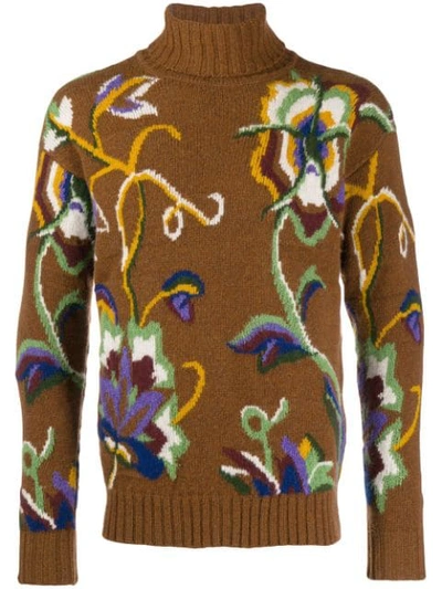 Shop Etro Floral Embroidered Sweater In 0150