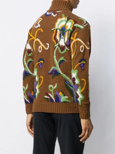 Shop Etro Floral Embroidered Sweater In 0150