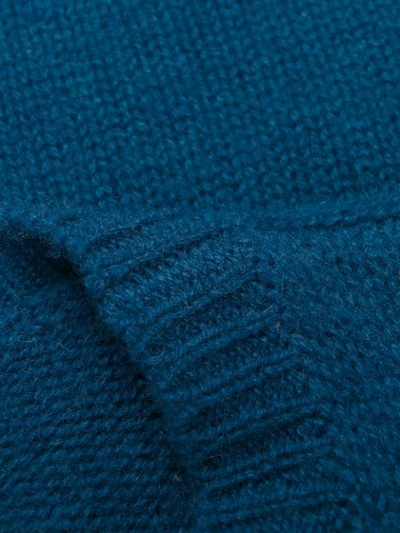Shop Bottega Veneta Elongated Sleeve Jumper In Blue